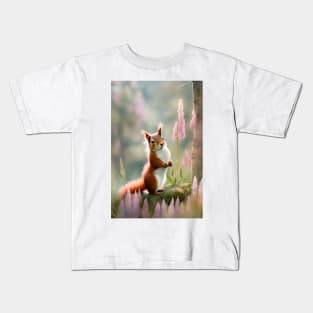 Forest Red Squirrel Kids T-Shirt